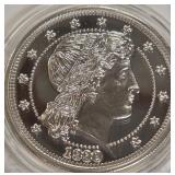 ONE TROY OUNCE - .999 FINE SILVER (989 E)