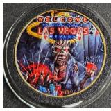 LAS VEGAS COLORIZED 1oz FINE SILVER $1 (789 C)