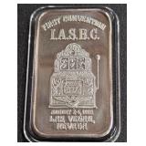 ONE TROY OUNCE .999+ SILVER BAR (725 T)