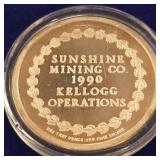 ONE TROY OUNCE .999 FINE SILVER COIN (983 D)