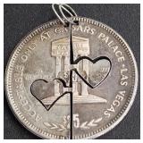 1ï¿½ TROY OUNCE .999 SILVER LOVE PENDANT (666)