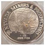 ONE OZ - .999 FINE SILVER NEVADA COIN (420 C)