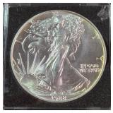 1988 - 1oz FINE SILVER ONE DOLLAR (579 A)