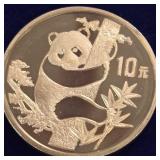 1987 - 1OZ .999 SILVER PANDA COIN (998 C)