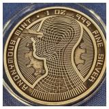ANONYMOUS MINT 1 OZ .999 SILVER BITCOIN (840 X)