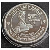 SHADY LADY TOKEN .999 SILVER $5 1oz (665)