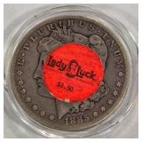 1885 "S" - MORGAN SILVER DOLLAR (999 A40)