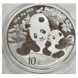 2024 - 30 GRAM .999 SILVER PANDA COIN (994 E)