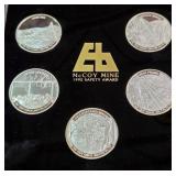 LOT OF 5 - 1 TROY OUNCE .999 FINE SILVER (952 A)