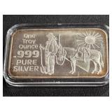 ONE TROY OUNCE .999 PURE SILVER (725 BE)