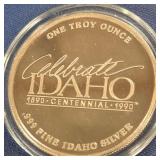 ONE TROY OUNCE .999 FINE IDAHO SILVER (840 BC)