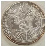 1OZ .999 FINE SILVER CRYPTO BITCOIN (997 I)