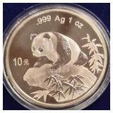 1999 - 1OZ .999 SILVER PANDA COIN (998 G)