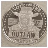 DONALD J. TRUMP 1oz .999 FINE SILVER (986 Q)