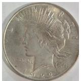 1922 - PEACE SILVER DOLLAR (999 A73)