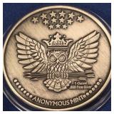 ANONYMOUS MINT 1 OUNCE .999SILVER BITCON (840 J)