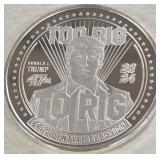 DONALD J. TRUMP 1oz .999 FINE SILVER (986 B)