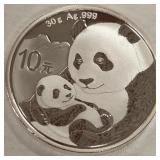 2019 - 30 GRAM .999 SILVER PANDA COIN (994 D)