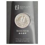 1oz TREASURE COIN ISLAND .999 SILVER COIN  (667)