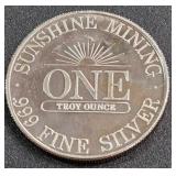 .999 FINE SILVER - ONE TROY OUNCE (890 J)
