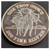 ONE TROY OUNCE .999 FINE SILVER (887 X)
