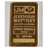 10 GRAMS .9999 FINE GOLD BAR (809 B)