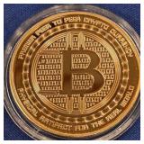 1 OZ .999 FINE SILVER BITCOIN (840 I)