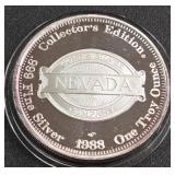 1988 - 1 TROY OUNCE .999 FINE SILVER (882 H)