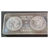 TEN TROY OUNCES OF .999 FINE SILVER BAR (915 F)