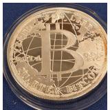 1 TROY OZ .999 FINE SILVER BITCOIN (840 K)