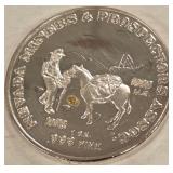 1oz .999 FNE SILVER NEVADA COIN (440 K)