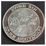 HOOVER DAM 1oz SILVER DOLLAR COIN (888 W)