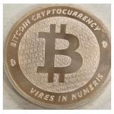 1 TROY OUNCE .999 FINE SILVER BITCOIN (997 L)