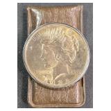 1922 - SILVER PEACE DOLLAR 'MONEY CLIP' (898 A)