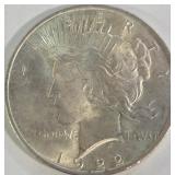 1922 - PEACE SILVER DOLLAR (999 A71)