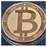 ONE TROY OUNCE .999 FINE SILVER BITCOIN (840 H)