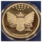 ANONYMOUS MINT 1 OZ .999 SILVER BITCOIN (840 W)