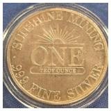 ONE TROY OUNCE .999 FINE SILVER (840 AH)