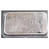 1 TROY OZ .9999 FINE SILVER BAR (907 F)