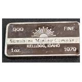 1OZ  .999 FINE SILVER BAR (907 D)