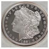 .999 1oz SILVER BULLION COIN (MORGAN COPY) (996 I)