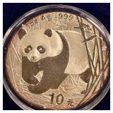 2002 - 1OZ .999 SILVER PANDA COIN (998 N)