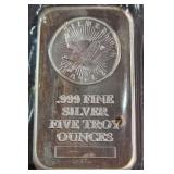 .999 FINE SILVER FIVE TROY OUNCES (912 B)