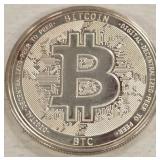 1OZ .999 FINE SILVER CRYPTO BITCOIN (997 K)