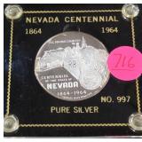 NEVADA CENTENNIAL PURE SILVER 1oz (716)