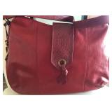 D - HIDESIGN RED LEATHER SHOULDER BAG (K115)
