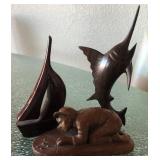 D - THREE COLLECTIBLE FIGURINES (K55)