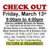 AUCTION PICK UP DAY & HOURS