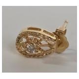 14K YELLOW GOLD EARRING (S6)