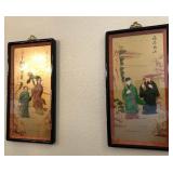D - TWO PIECES FRAMED CHINESE ART WORK 20X30" (D23